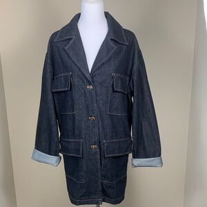 Lioness Dark Indigo Denim Utility Jacket